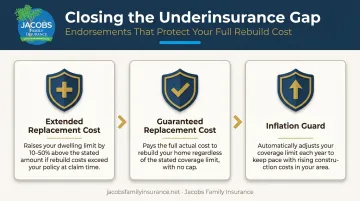 Three condo underinsurance endorsements extended guaranteed replacement cost inflation guard