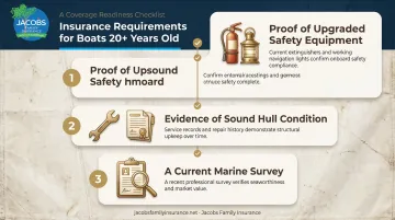 Three requirements insurers commonly need for older moored boats