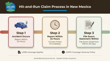 Hit-and-run accident coverage timeline showing 24-hour and 30-day filing deadlines