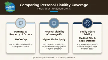 Comparison of condo liability coverage types damage to property versus personal liability