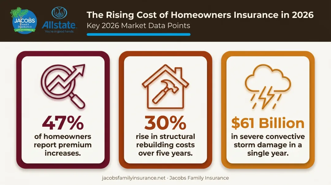 2026 homeowners insurance premium increases and rebuilding cost statistics