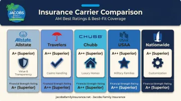 Comparison of top 5 homeowners insurance carriers and their best-fit uses