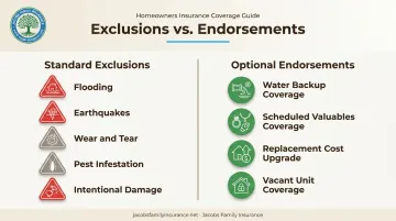Common HO-6 policy exclusions versus optional endorsement coverage comparison