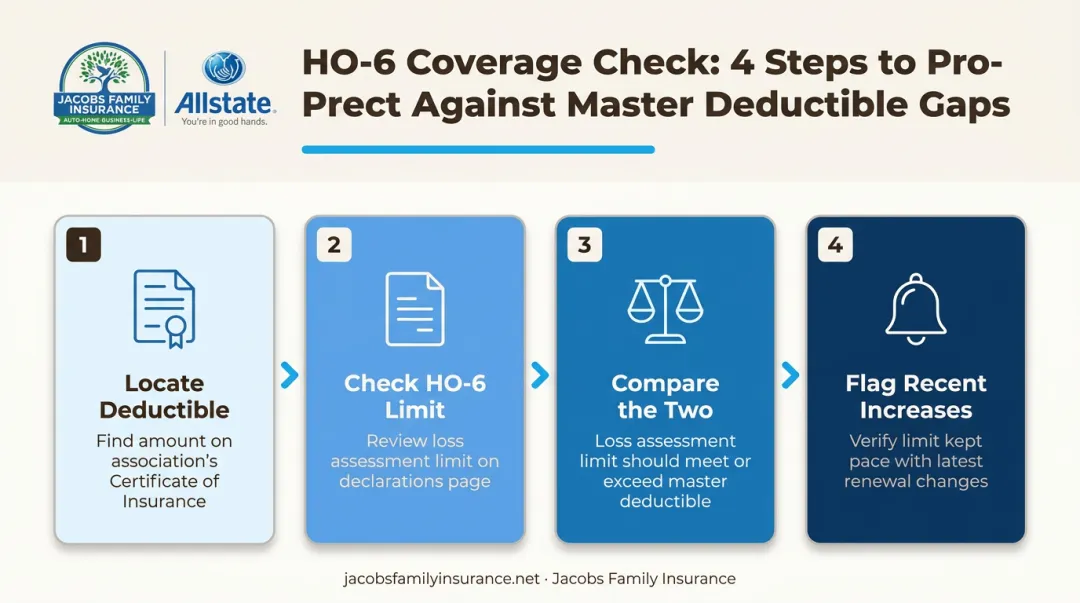 4-step process to align HO-6 loss assessment coverage with master policy deductible