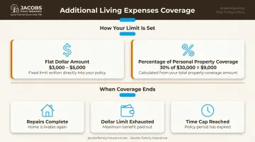 Renters loss of use coverage limit types and coverage end conditions comparison chart