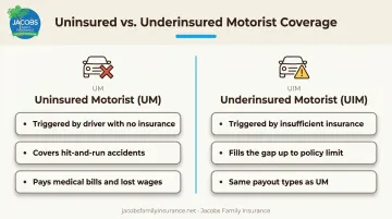 Uninsured versus underinsured motorist coverage comparison chart New Mexico