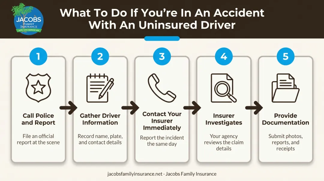 5-step process for filing an uninsured motorist claim after accident