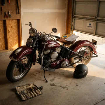 Classic motorcycle protected by insurance coverage