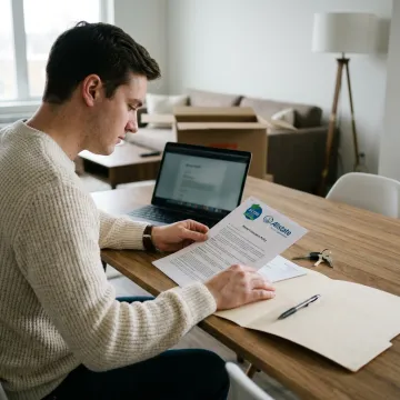 New Mexico renter reviewing insurance coverage at home