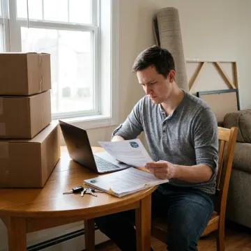 Tenant reviewing contents insurance for apartment belongings