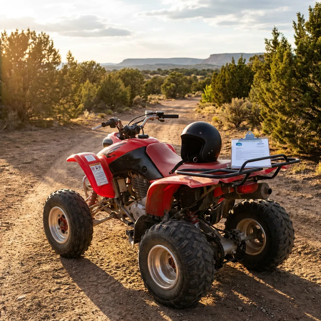 ATV on a desert trail