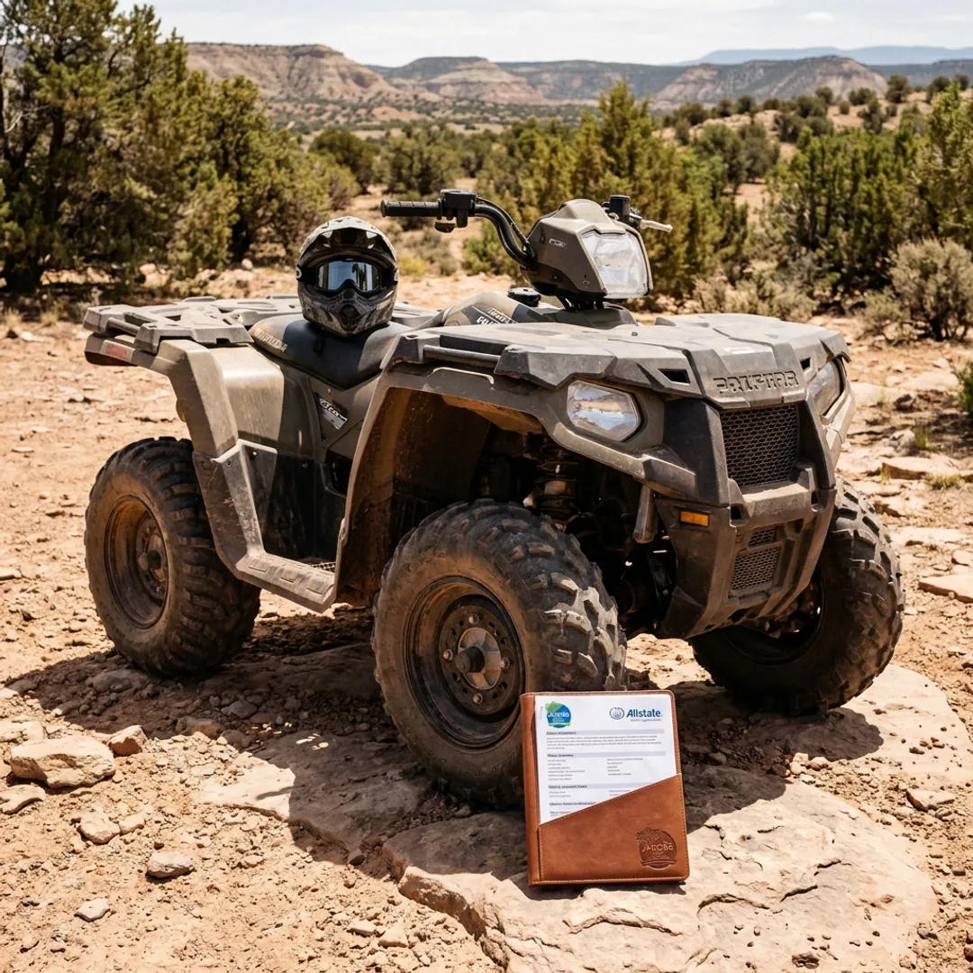 Quad rider on a New Mexico trail