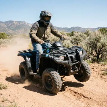 ATV rider on a New Mexico trail