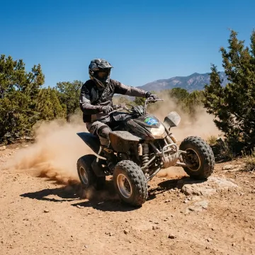 ATV rider on a New Mexico trail