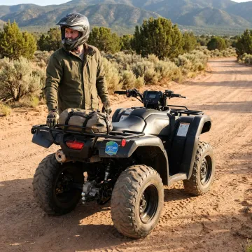 Rider with an ATV near Santa Fe