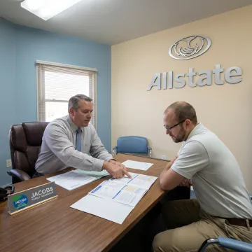 Insurance agent helping a Carlsbad customer review coverage