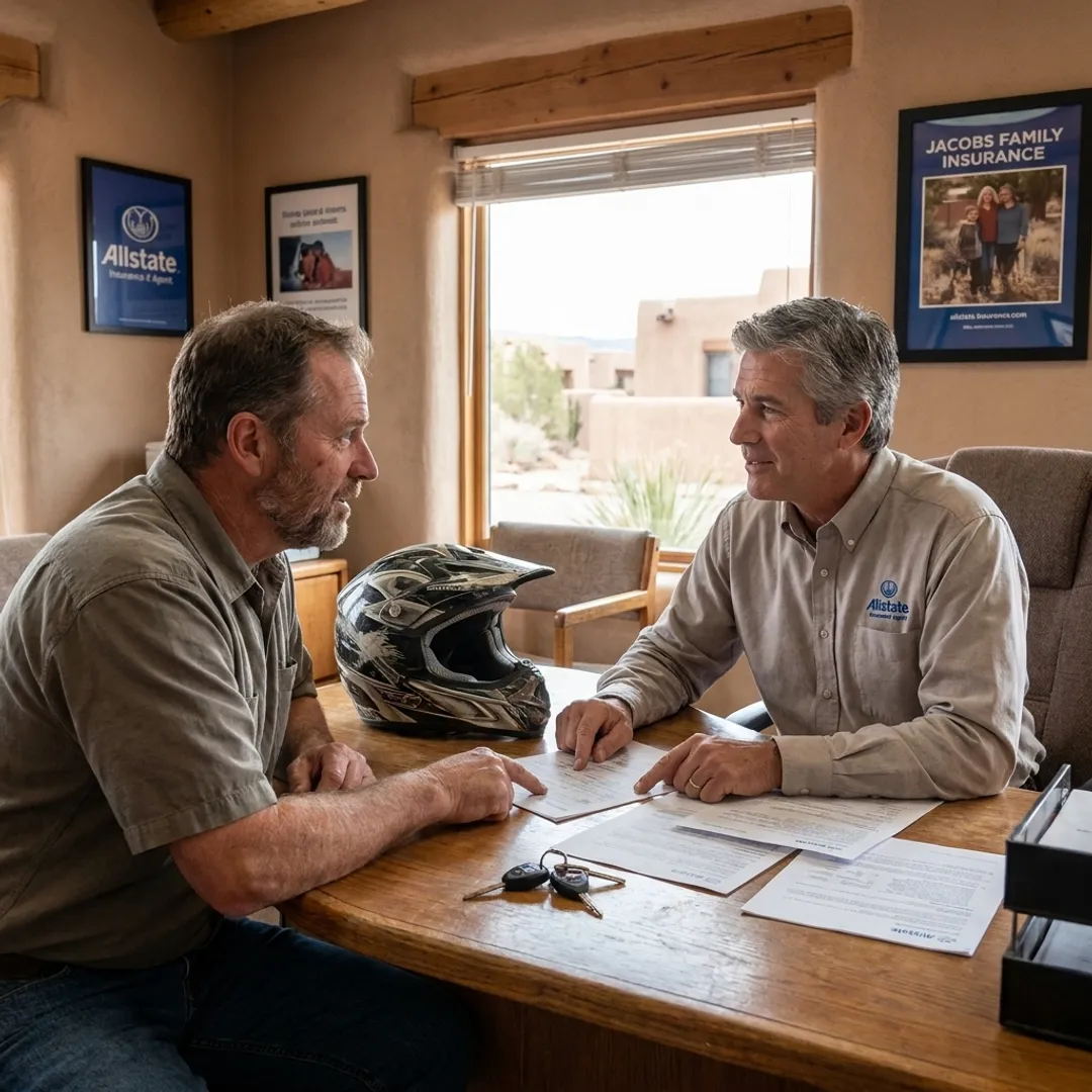 Agent reviewing ATV insurance options