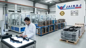 Jairaj Group suspension component manufacturing facility with injection moulding equipment and quality certifications