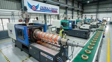 Jairaj Group high-temperature PEEK injection molding equipment and tooling setup