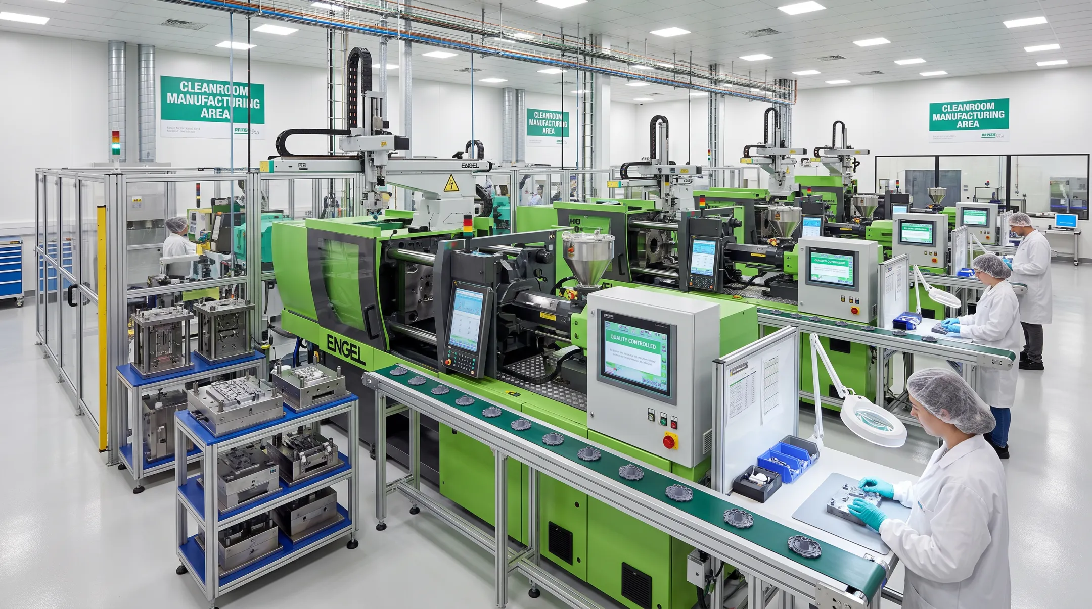 In-house precision injection molding and tooling facility producing medical device components