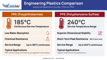 PPA versus PPS high temperature polymer comparison with service temperature ratings