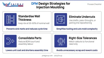 Four DFM design decision strategies to reduce plastic part manufacturing costs