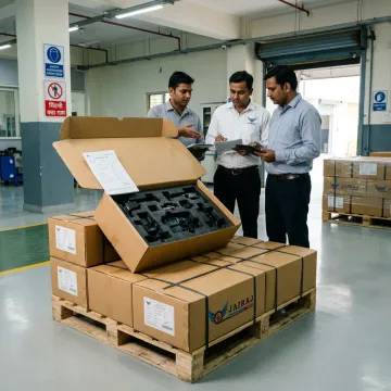 Precision plastic parts prepared for export to Finland