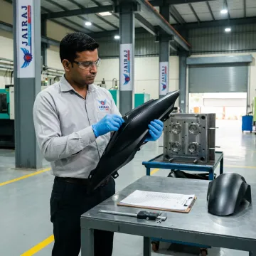 OEM plastic part inspection and manufacturing process