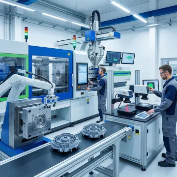 Precision plastic fusion fabrication process showing advanced polymer component manufacturing