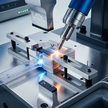 Precision plastic welding process showing high-quality polymer joint assembly