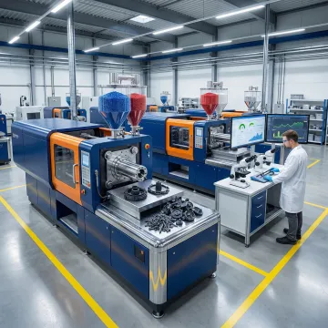 Advanced plastic injection moulding facility with PLC-controlled machinery in Manesar