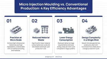 Four key efficiency advantages of micro injection moulding over conventional production