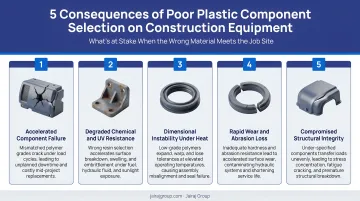 Five consequences of poor plastic component selection on construction equipment performance