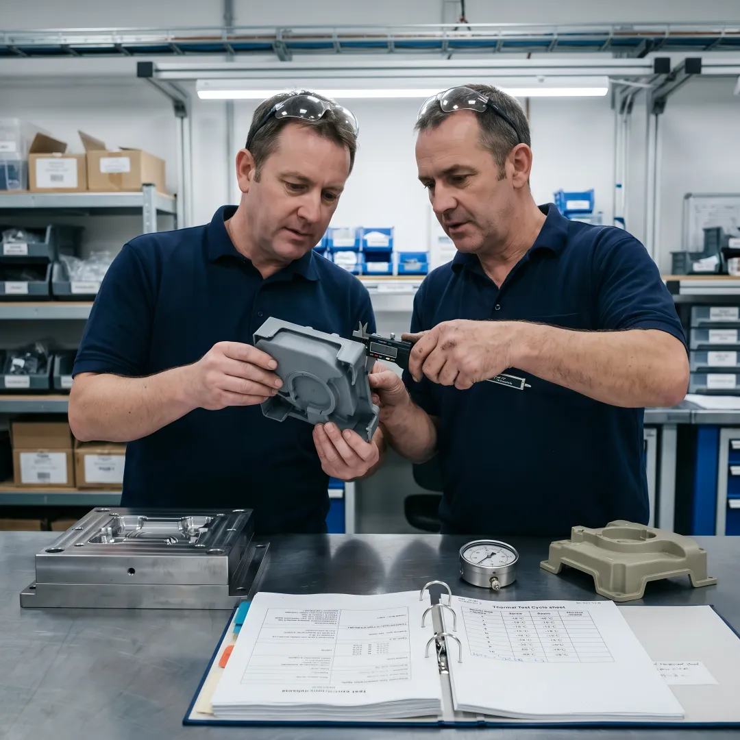 Cold-weather plastic part development process