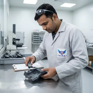 Advanced polymer components under quality inspection