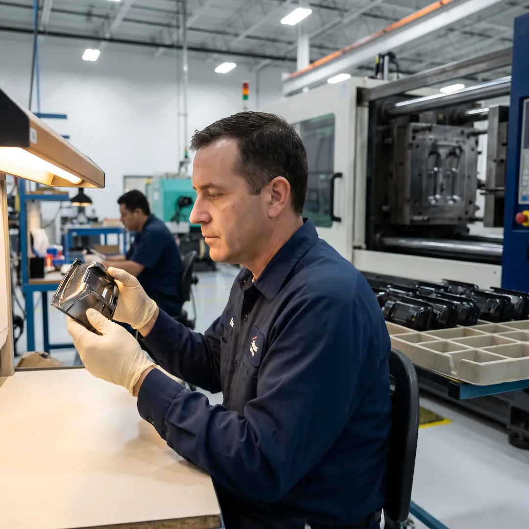 Step-by-step plastic manufacturing process from design to production