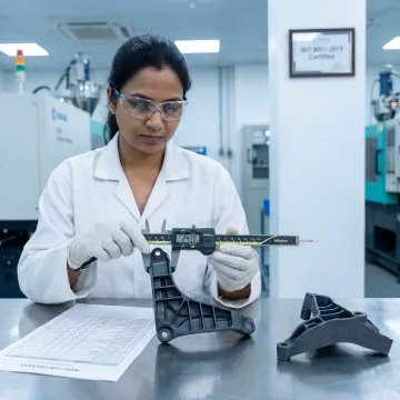 Quality control inspection of precision plastic components