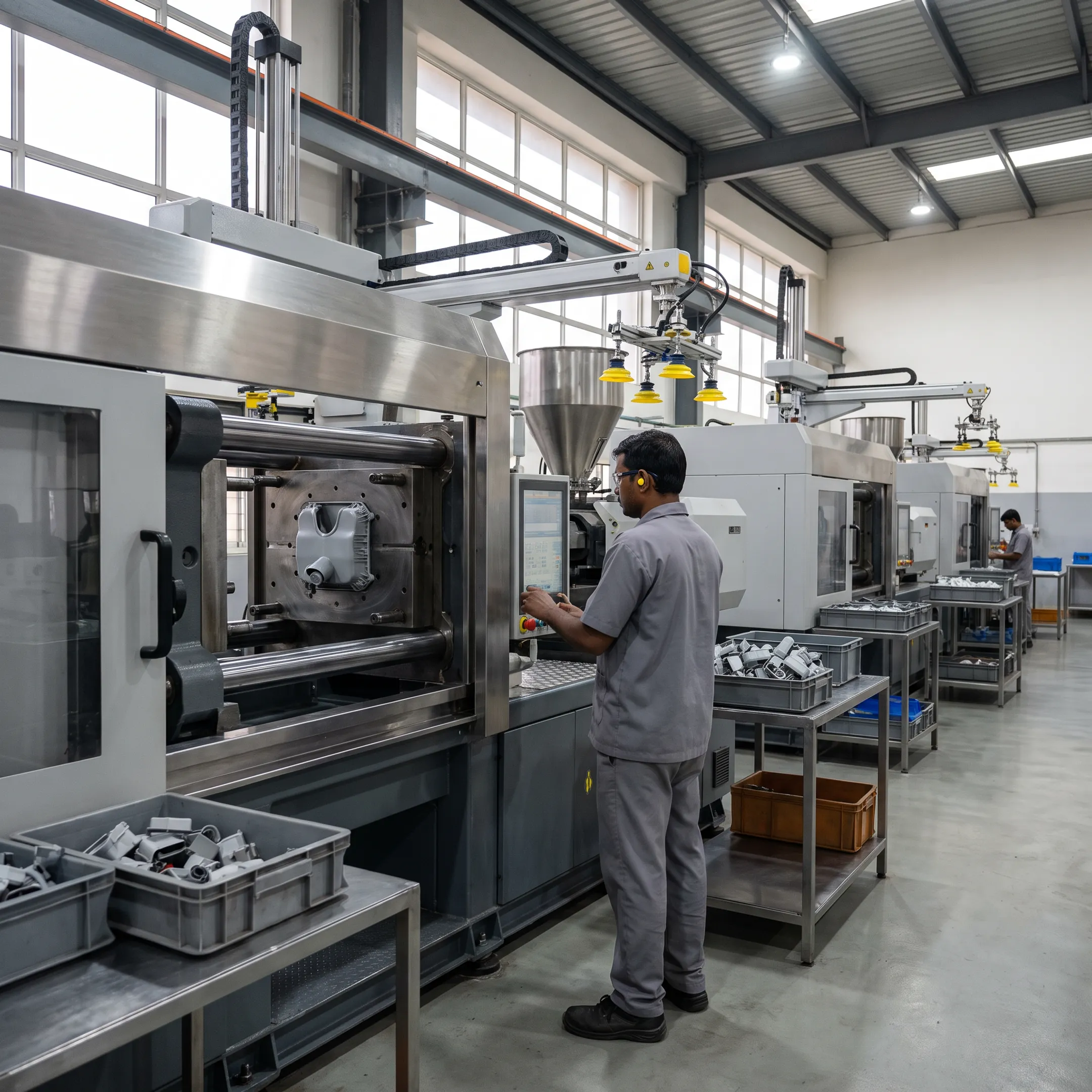Precision plastic components being manufactured for railway applications