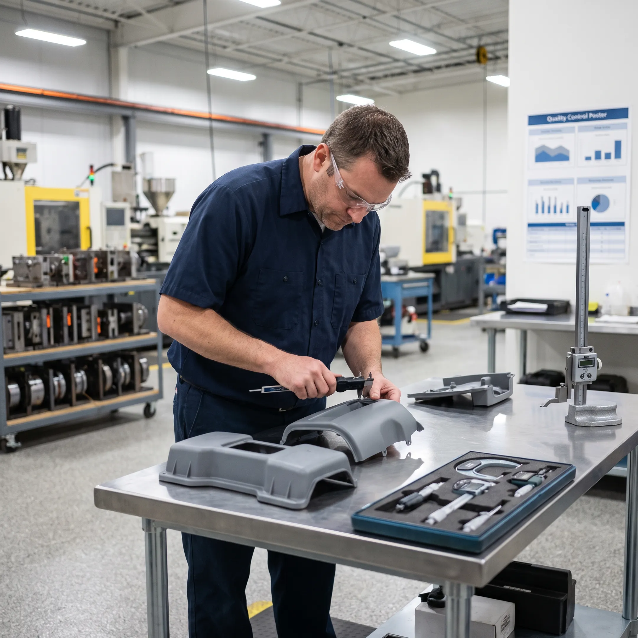 Quality control inspection of precision plastic components