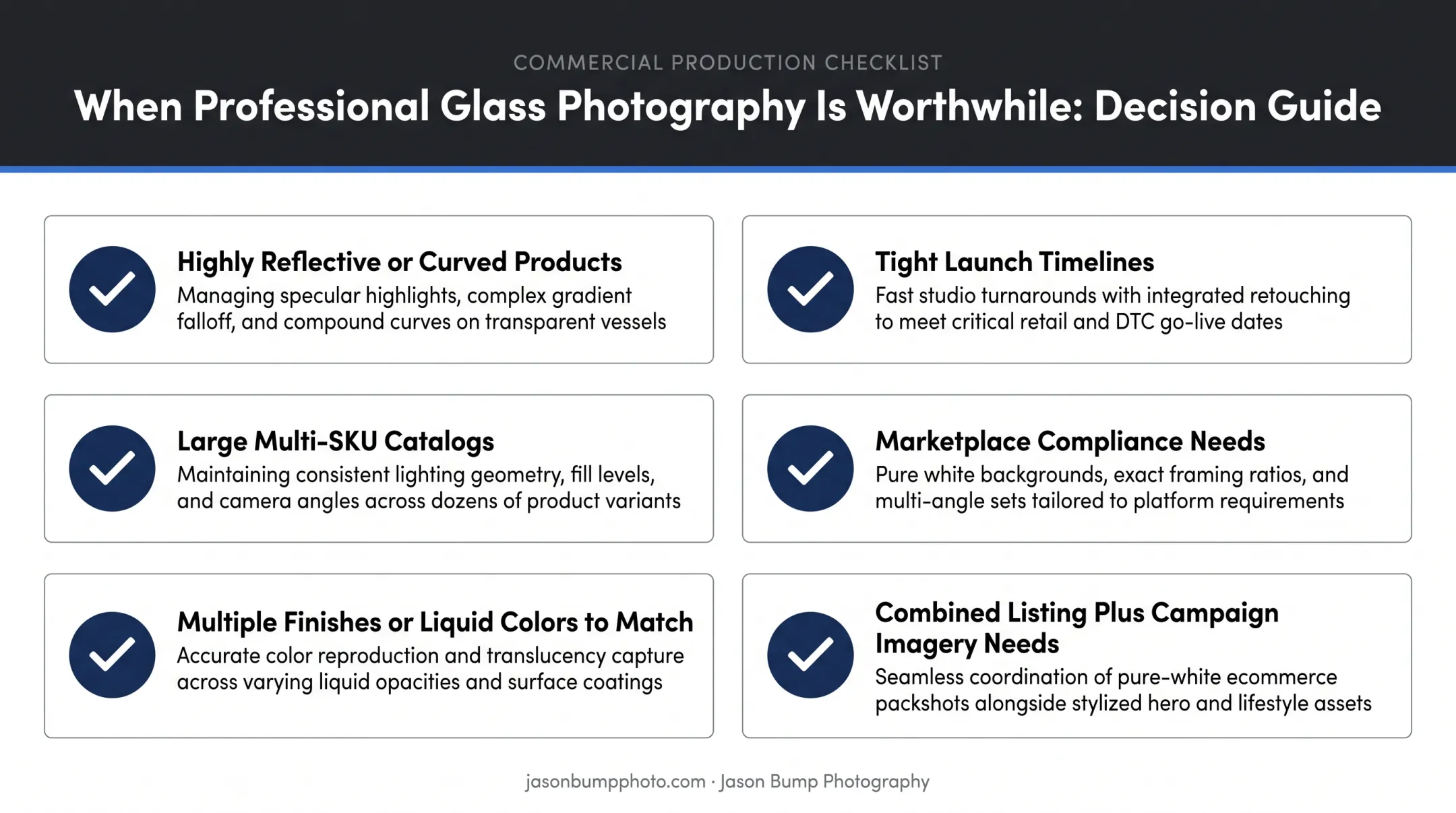 Six signs it is time to hire a professional glass product photographer