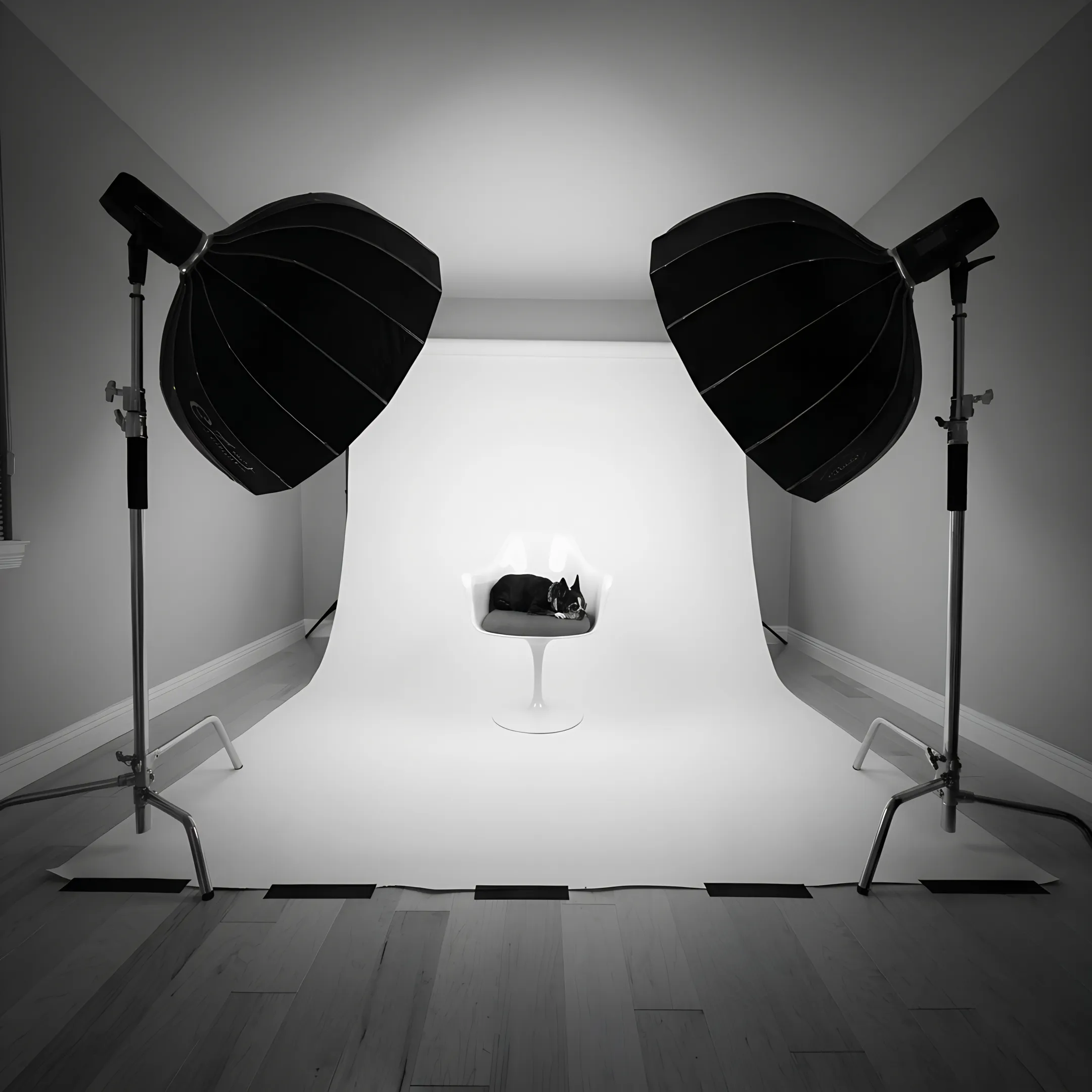 Professional Amazon product photography studio setup with lighting and camera