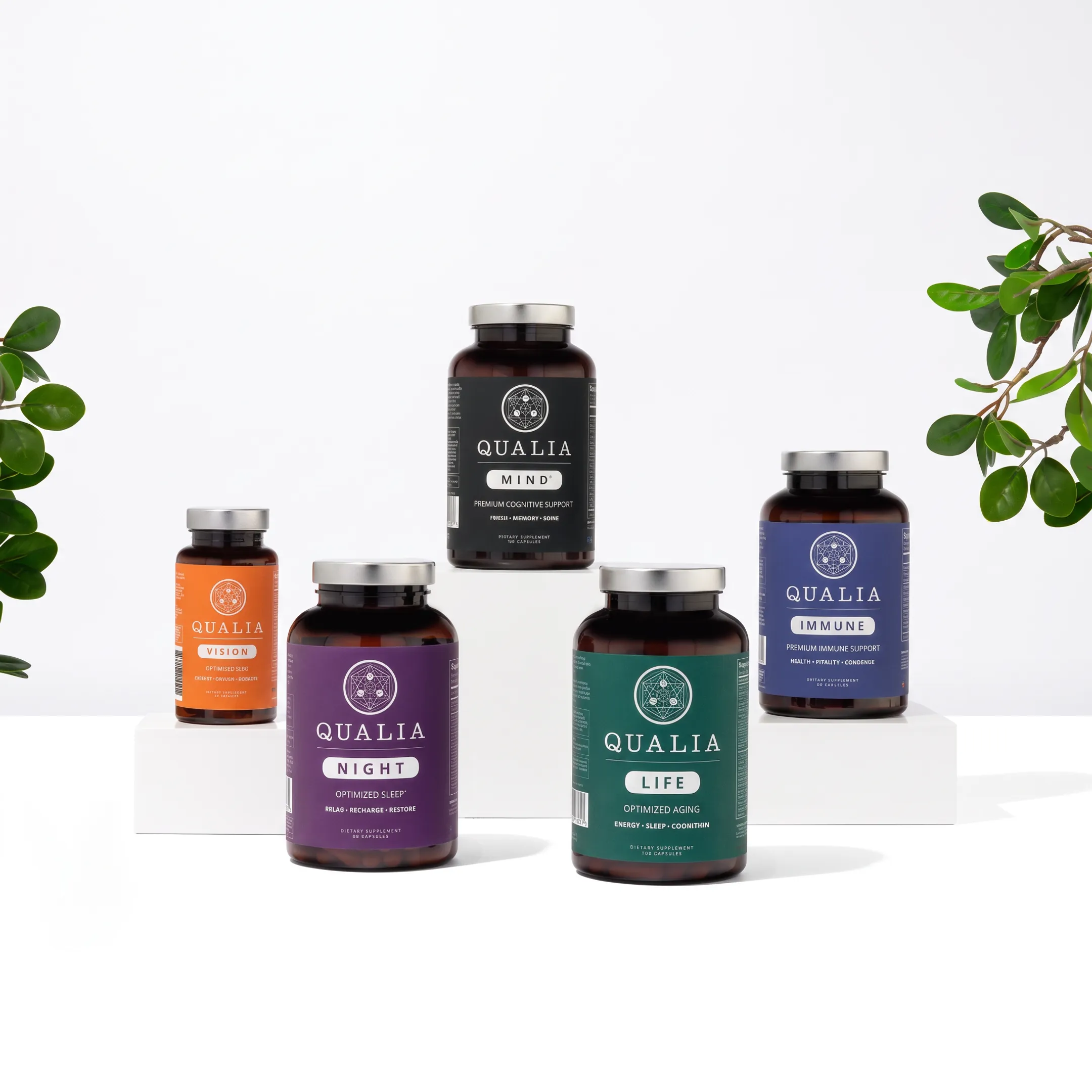 Styled commercial product photography on display in studio