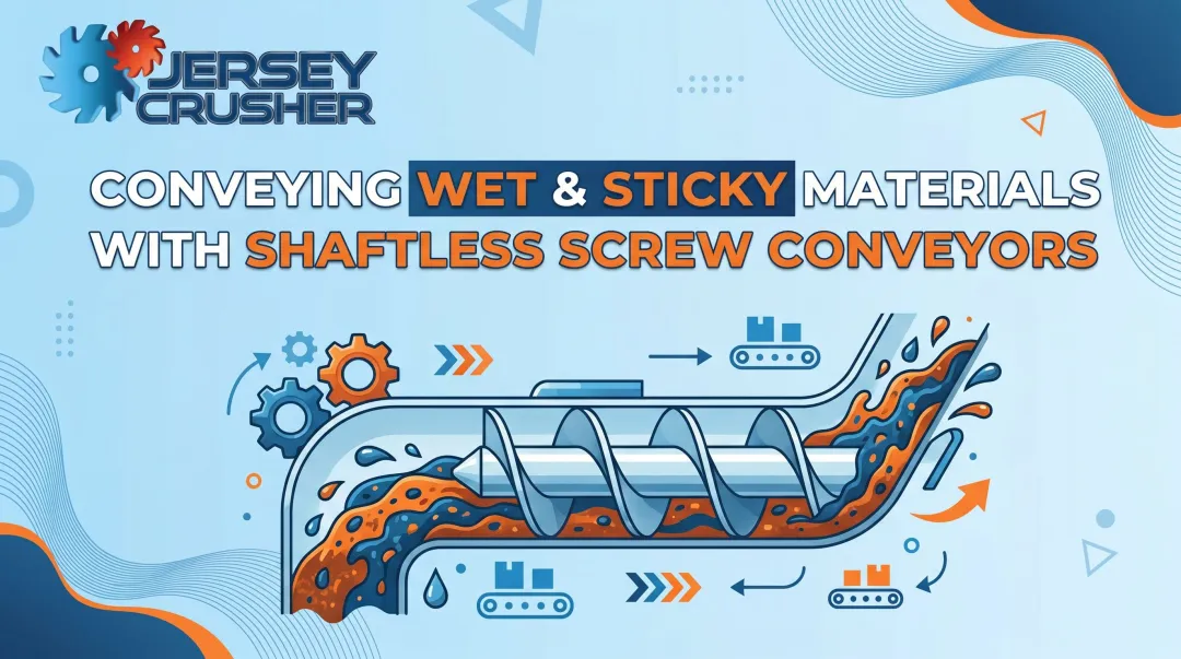 Conveying Wet & Sticky Materials With Shaftless Screw Conveyors