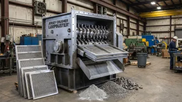 LUMPBUSTER lump breaker machine with replaceable screens and dual counter-rotating rotors