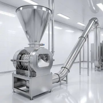 Sanitary stainless steel crusher and feeder for food ingredients