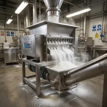 Sugar lump breaker and conveyor system