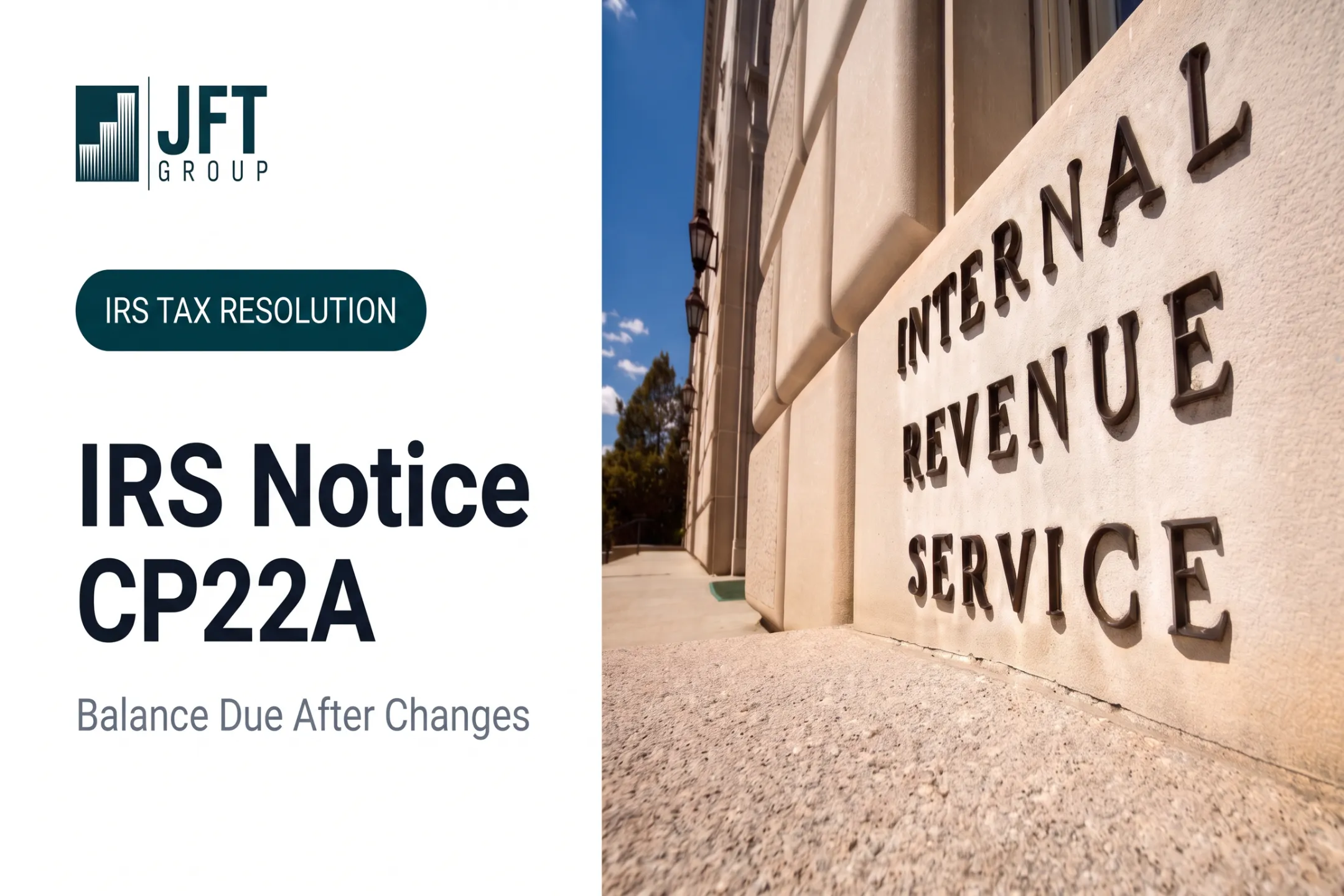 IRS Notice CP22A: Balance Due After Changes