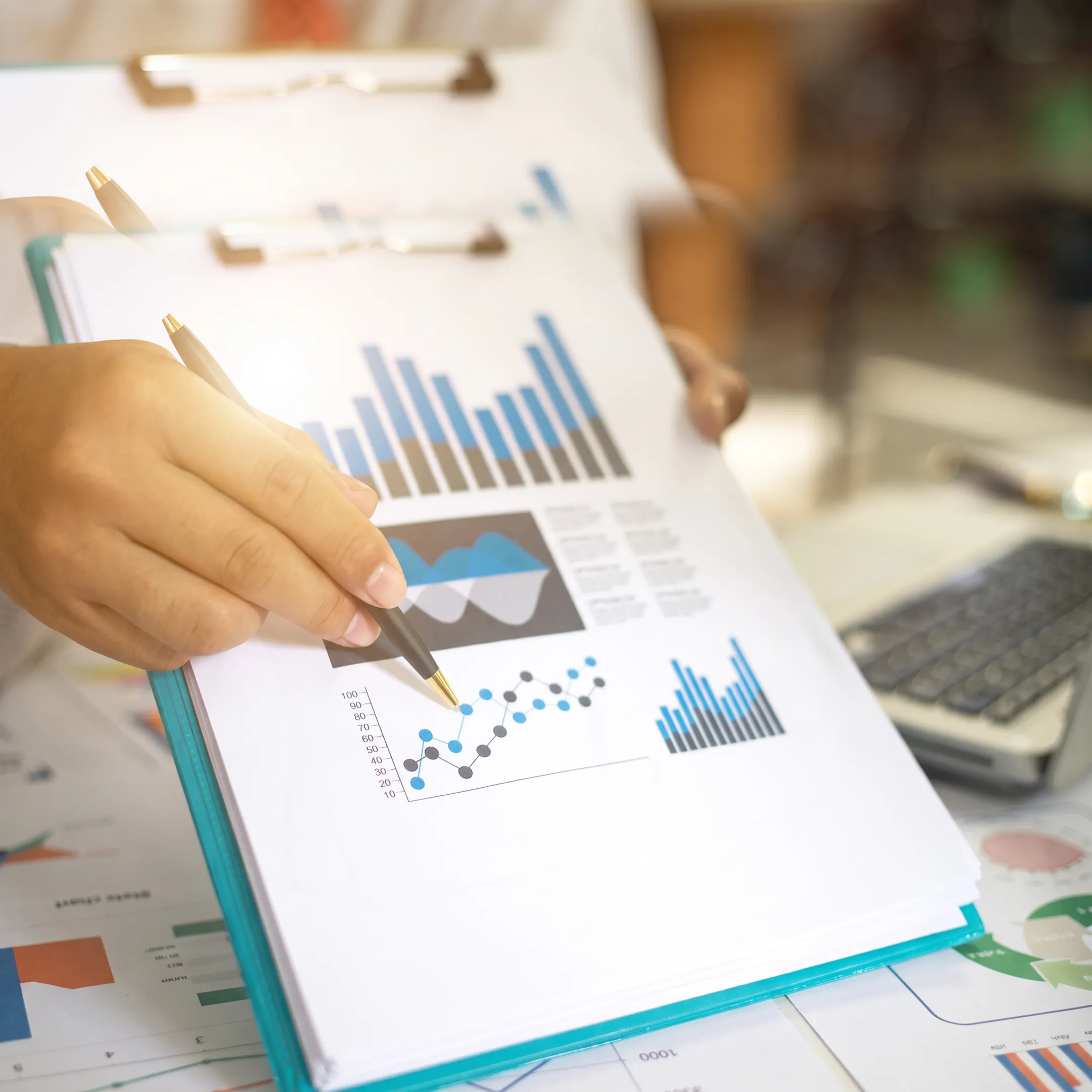Consultant presenting a business strategy and financial planning recommendations