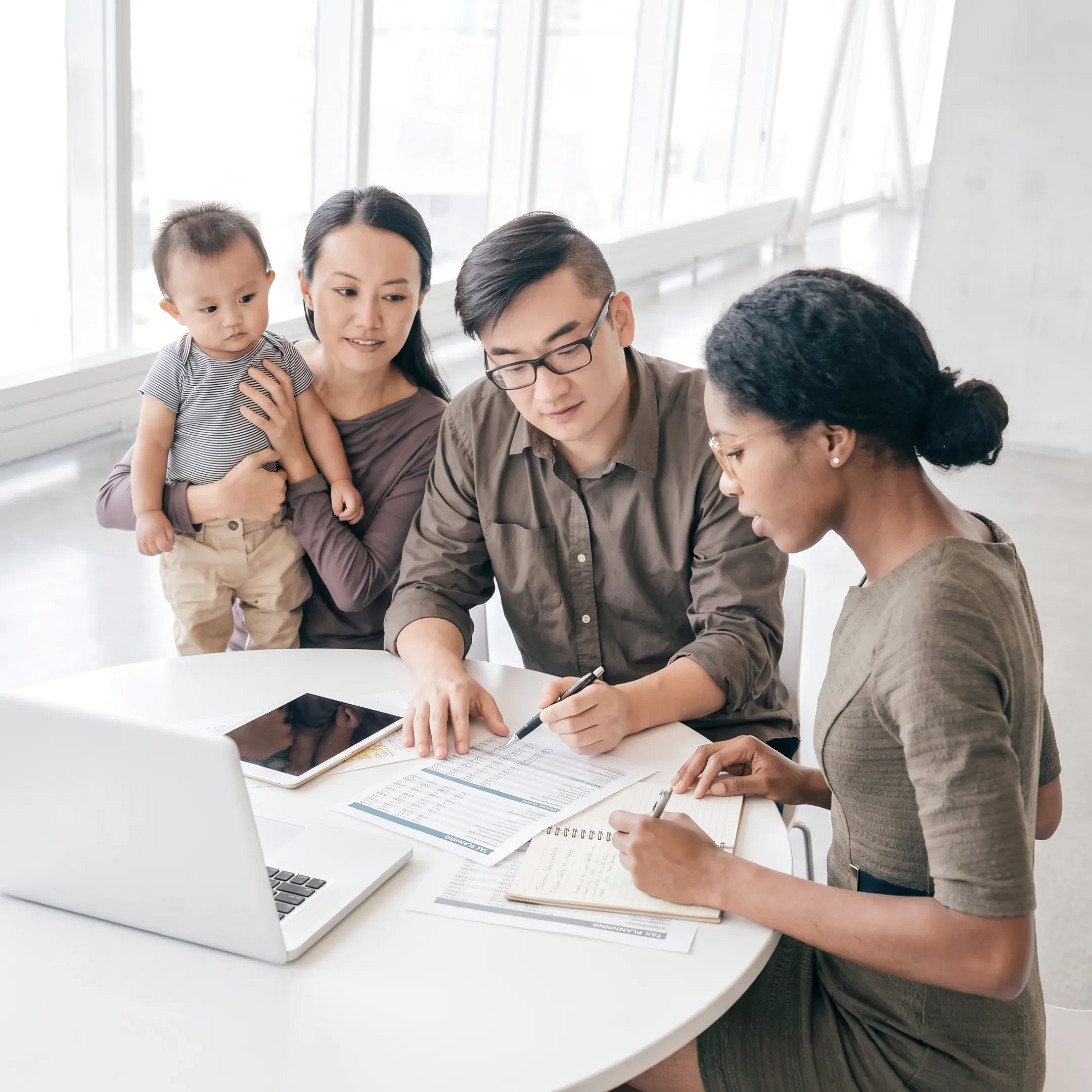 Accountant explaining financial reports to a small business owner