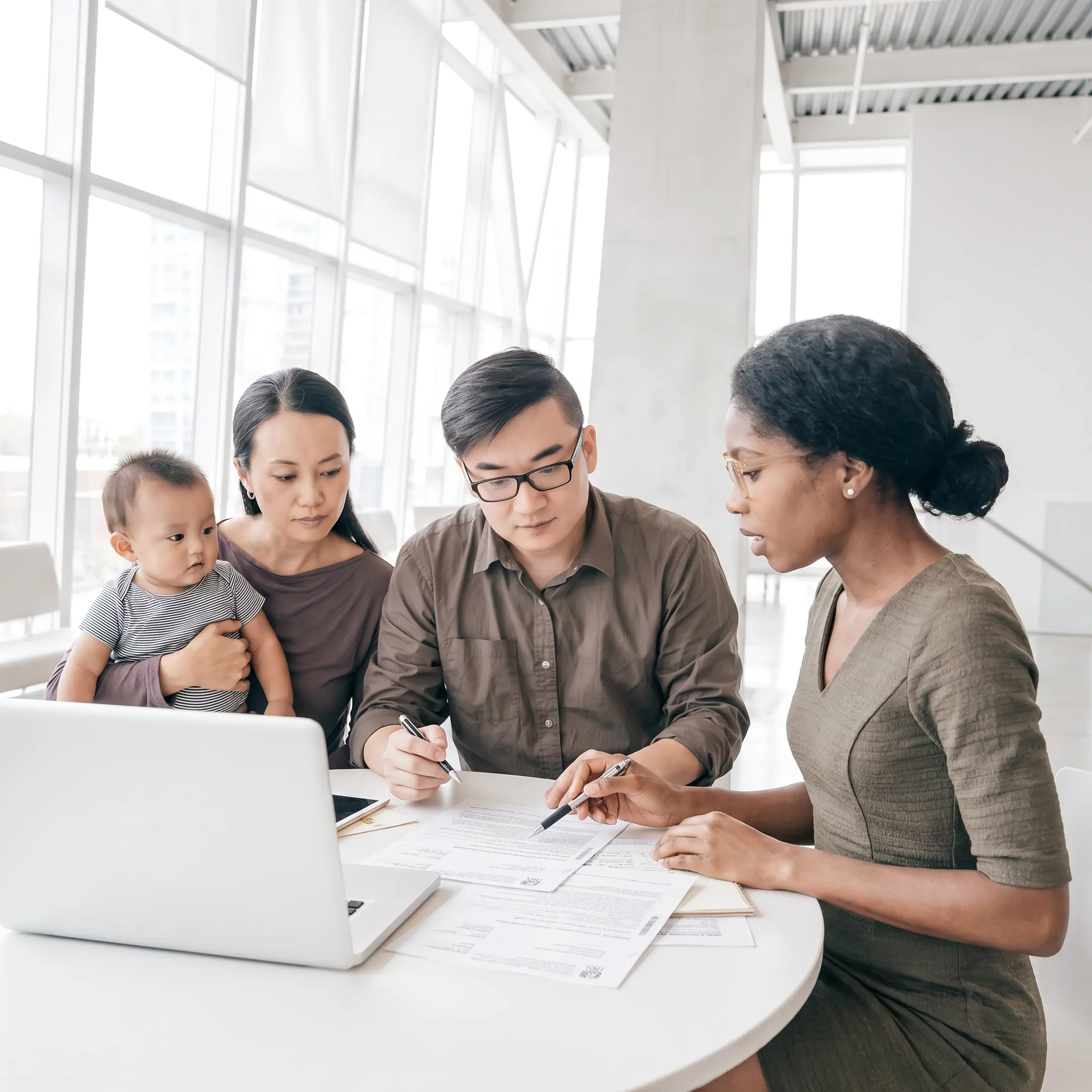 Advisor explaining an IRS tax notice to a concerned client